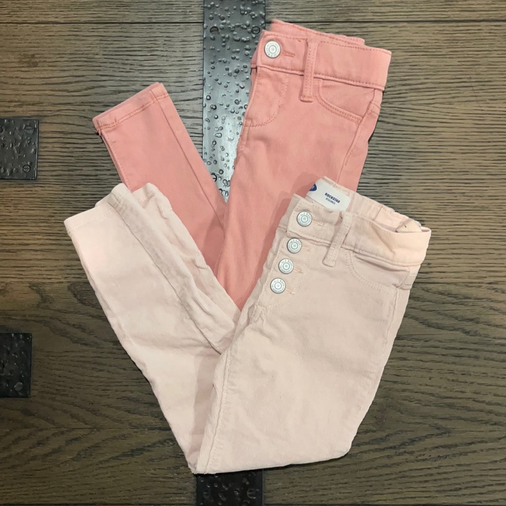 2 pairs of Girls Pink Pants